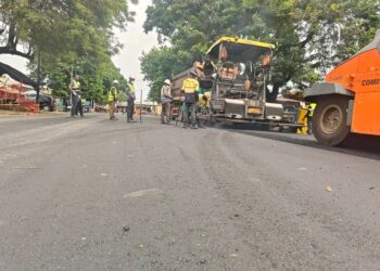 Conakry : Travaux de resurfaçage sur le tronçon Fédération Guinéenne de Football