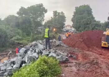 Guinée : Pose de la 1ère pierre des travaux de construction de la route Kankan-Kérouané-Beyla