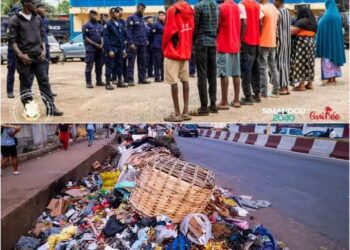 Guinée / Lutte contre incivisme environnemental : Dix individus interpellés pour jets d&rsquo;ordures sur les trottoirs