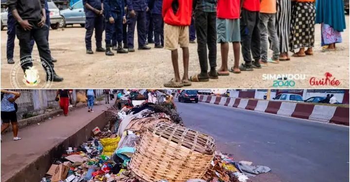 Guinée / Lutte contre incivisme environnemental : Dix individus interpellés pour jets d&rsquo;ordures sur les trottoirs